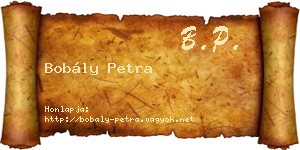 Bobály Petra névjegykártya